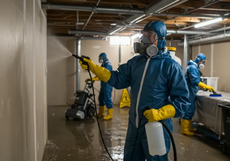 Basement Sanitization and Antimicrobial Treatment process in Walnut Cove, NC